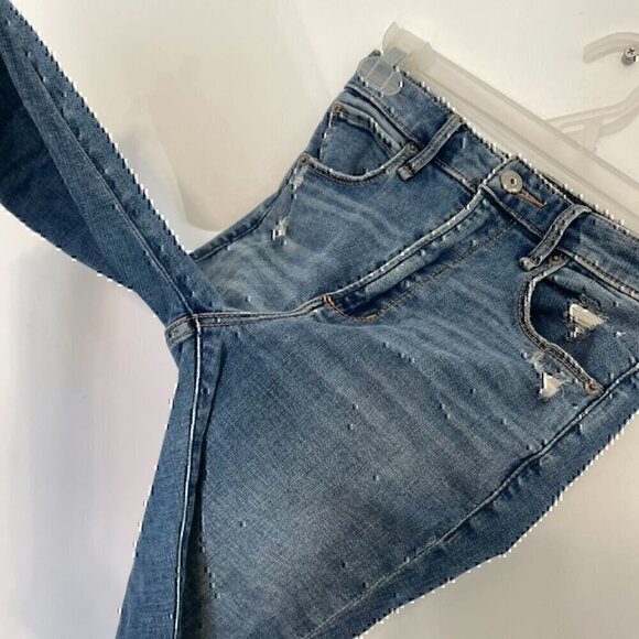 ABERCROMBIE FITCH A&F Super Skinny Ankle High Rise Jeans Ripped 24S 00S 00 SHORT - Picture 6 of 11